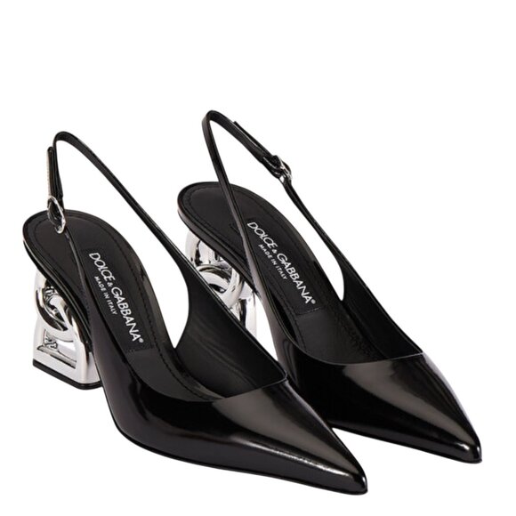 DOLCE & GABBANA Slingback Logo heel Size 40 IT, 9 US - Picture 1 of 12